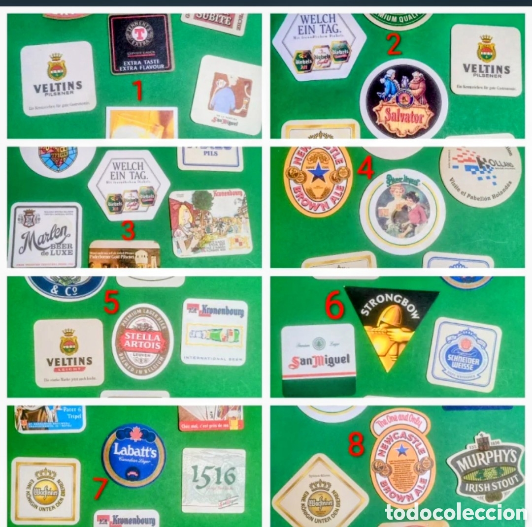 Vintage: POSAVASOS VINTAGE DE CERVEZA todo el LOTE 15&euro;