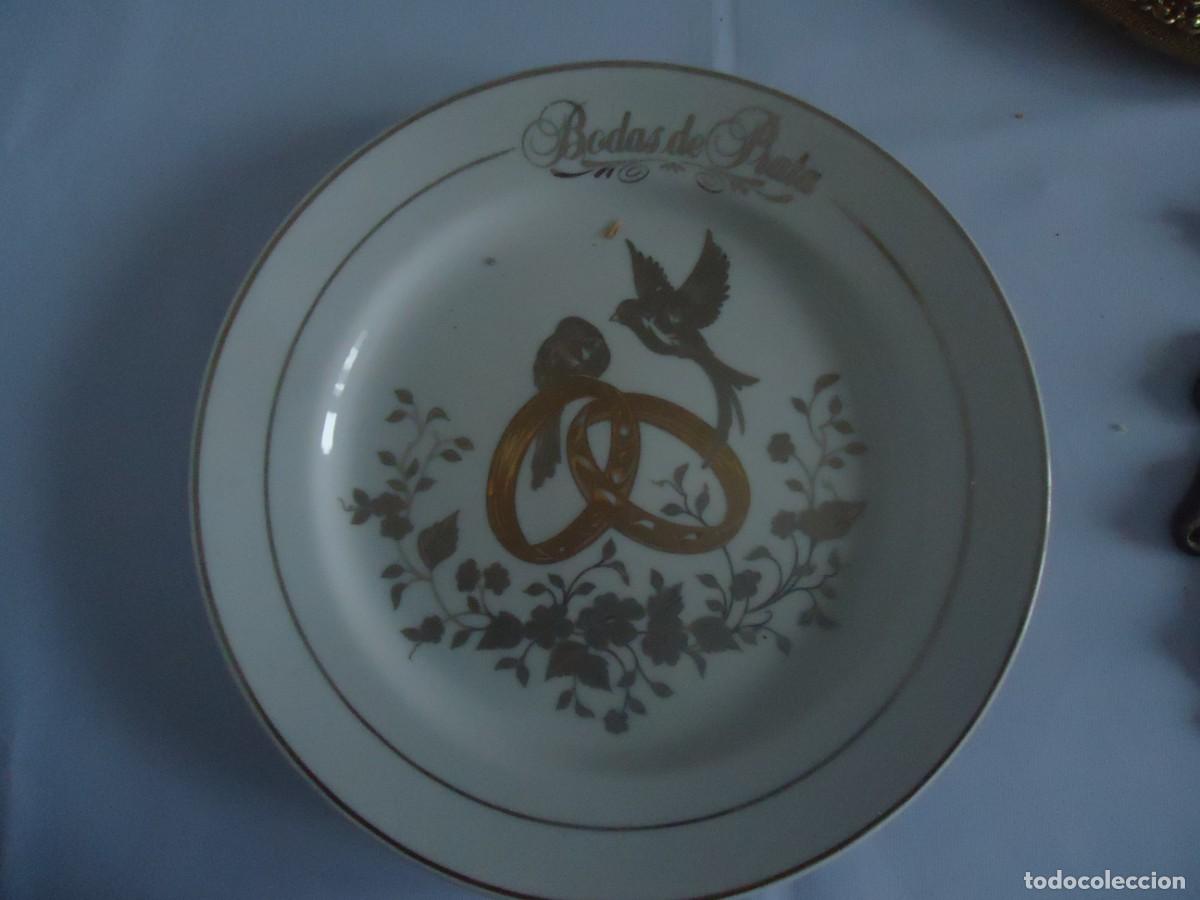 Vintage: PLATO DE LOZA ADNIVERSARIO BODA