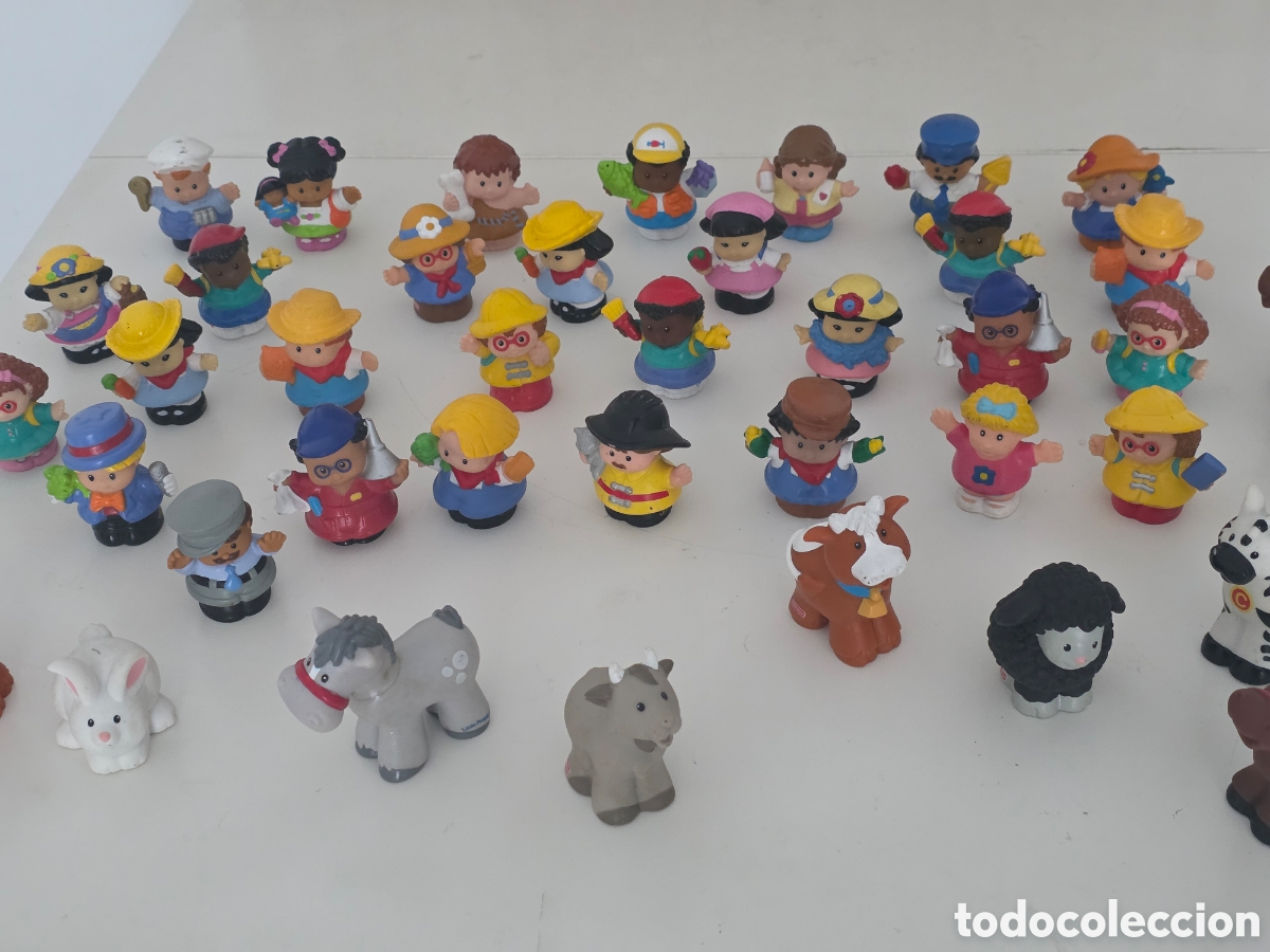 Vintage: fisher price little people lote 43 figuras originales 2001 2003