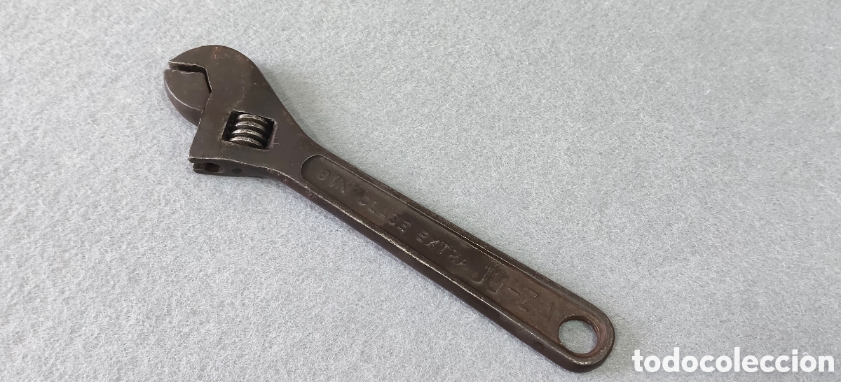 Vintage: TODO UN CLASICO LLAVE INGLESA AJUSTABLE 8 IN CLASE EXTRA INDUSTRIAS JU -ZA MIDE 20 Cm.