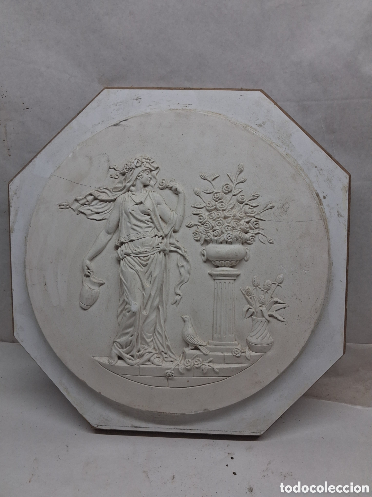 Vintage: roset&oacute;n bajorrelieve Grecia - Foto 1