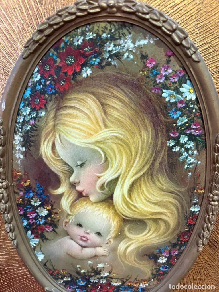 Vintage: CUADRO DE MADRE E HIJO - Foto 3