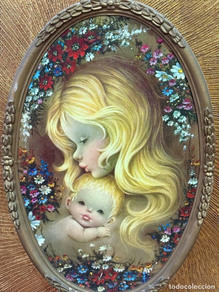 Vintage: CUADRO DE MADRE E HIJO - Foto 4