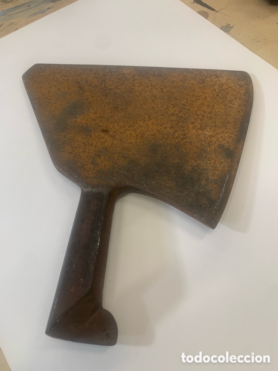 Vintage: Hacha de carnicero antigua de origen Franc&eacute;s