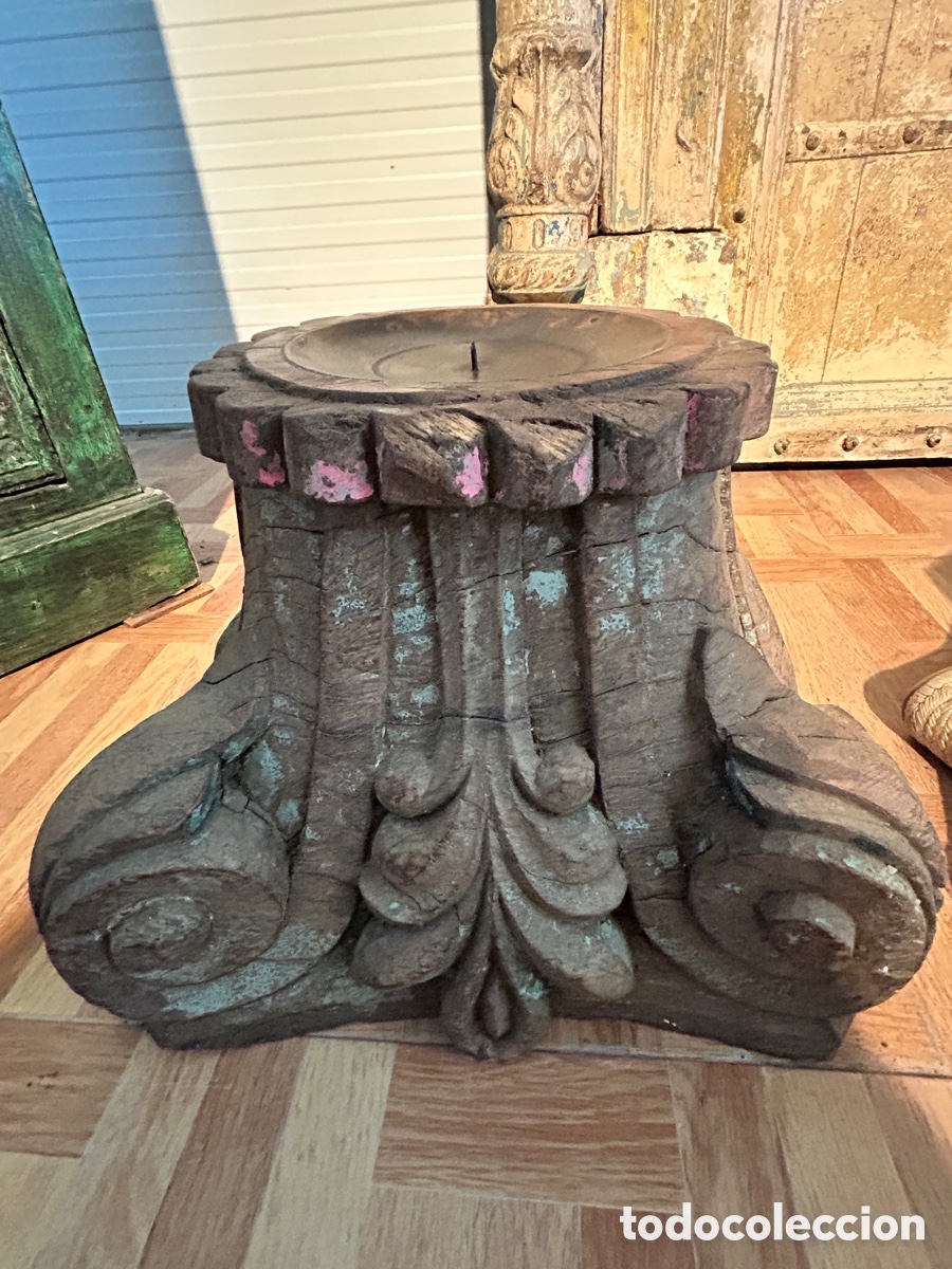 Vintage: Candelabro de base de columna - Foto 1