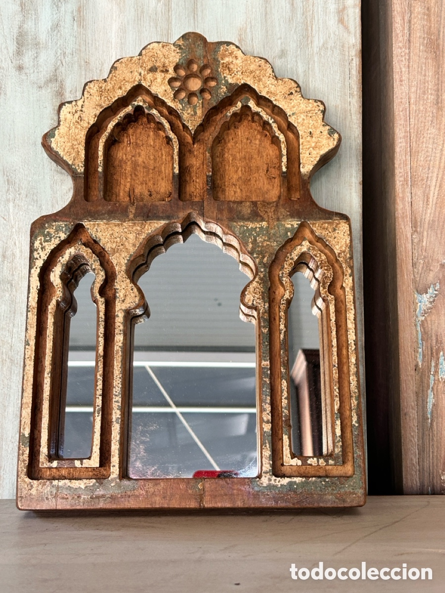 Vintage: Espejito antiguo de India - Foto 1