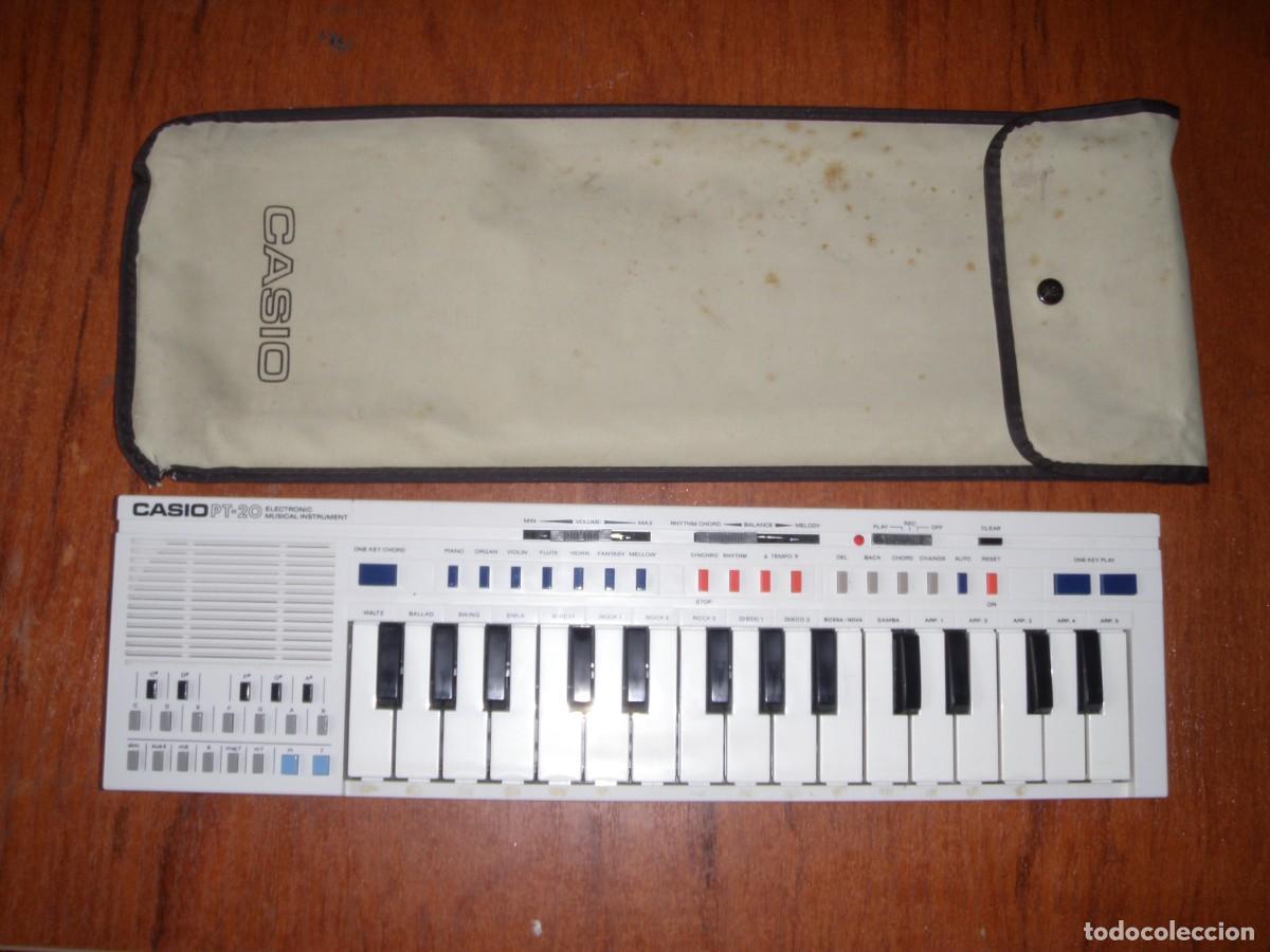 Vintage: TECLADO CASIO PT20 PT-20 FUNCIONANDO CON SU FUNDA