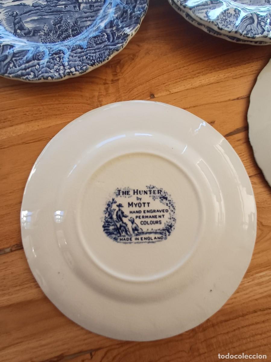 Vintage: Lote de cinco platos de postre Myott - Foto 4