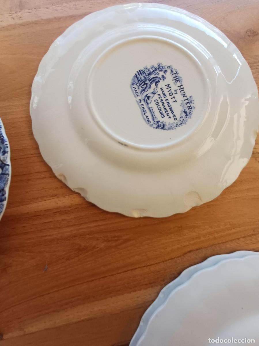 Vintage: Lote de cinco platos de postre Myott - Foto 5