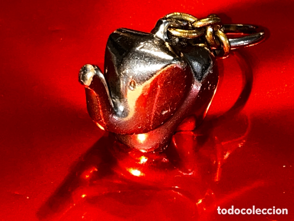 Vintage: Llavero con elefante plateado - Foto 2