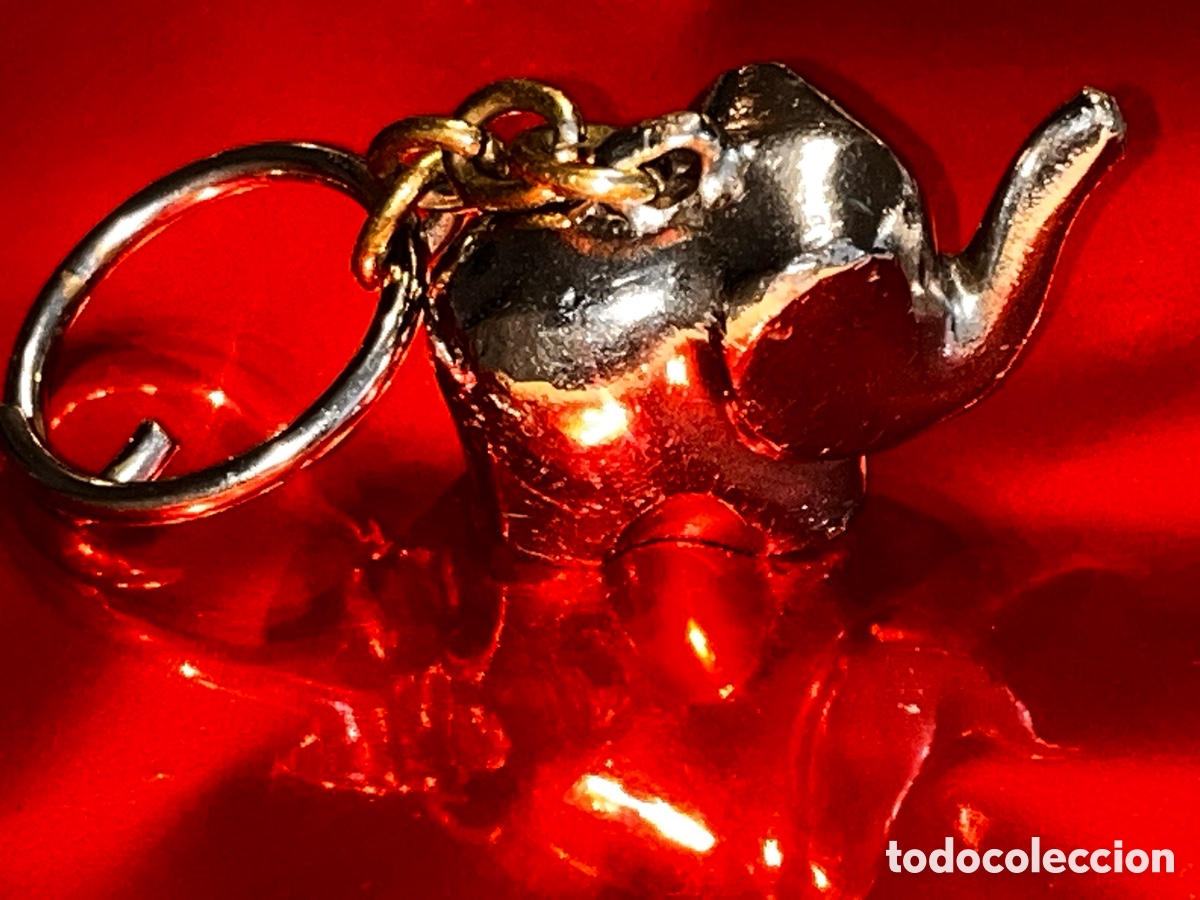 Vintage: Llavero con elefante plateado - Foto 3