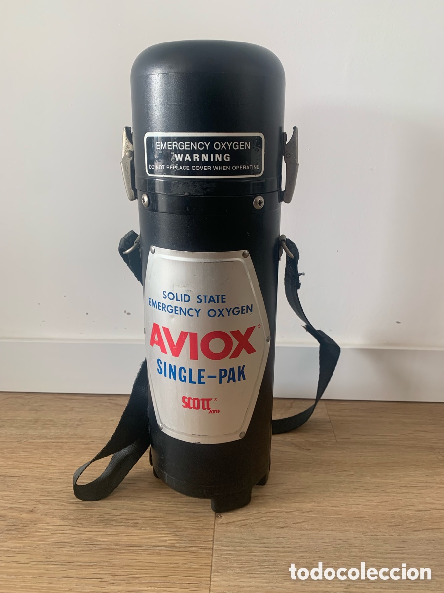 Vintage: Piloto de aviaci&oacute;n, Botella de ox&iacute;geno de cabina para piloto de avi&oacute;n