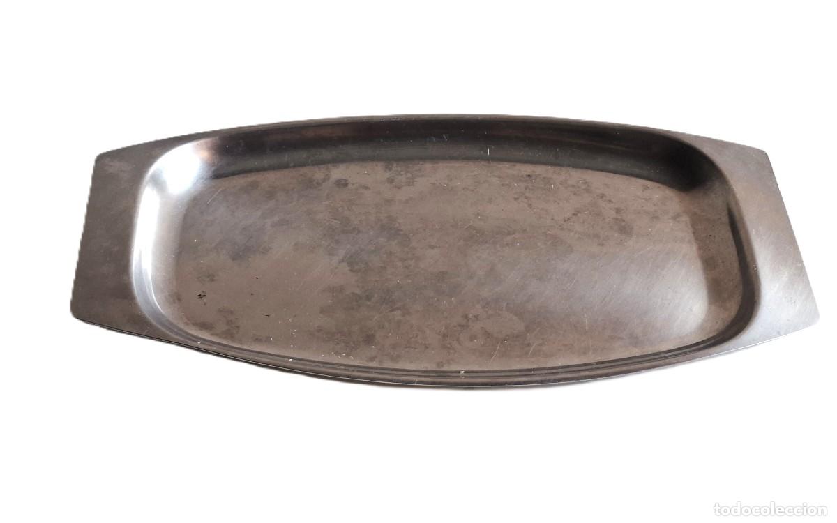 Vintage: BANDEJA DE ACERO INOXIDABLE 35X18 CM - Foto 1