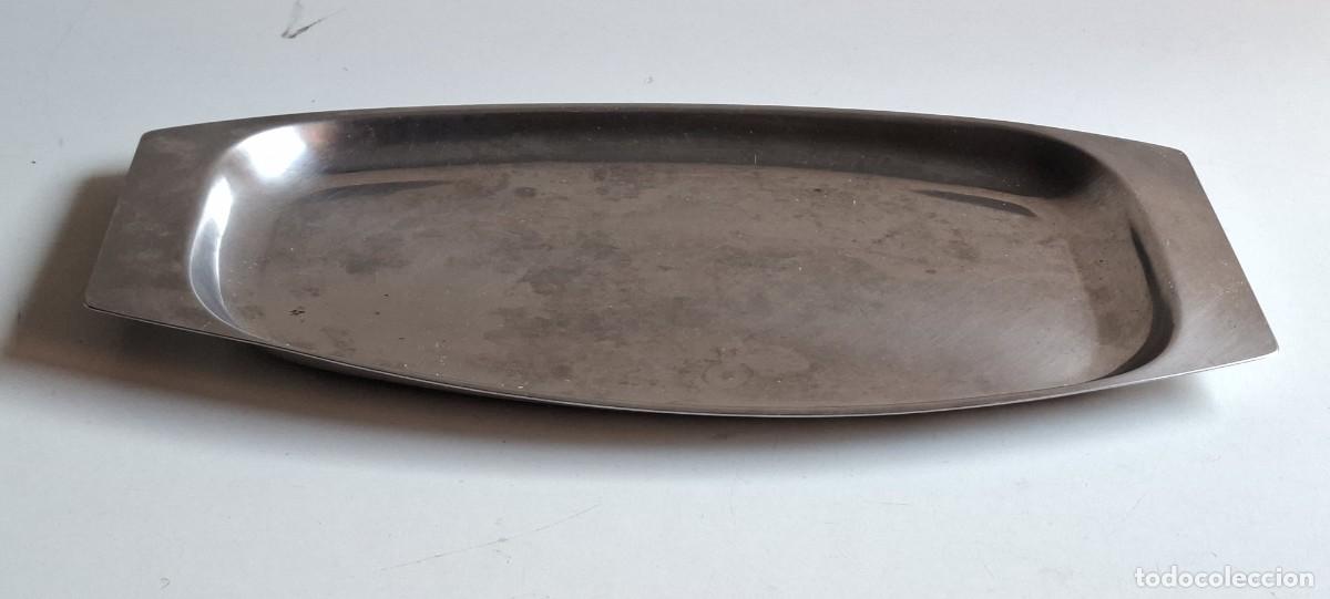 Vintage: BANDEJA DE ACERO INOXIDABLE 35X18 CM - Foto 2
