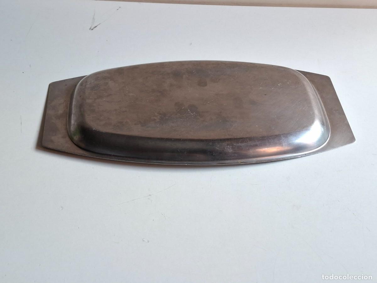 Vintage: BANDEJA DE ACERO INOXIDABLE 35X18 CM - Foto 3