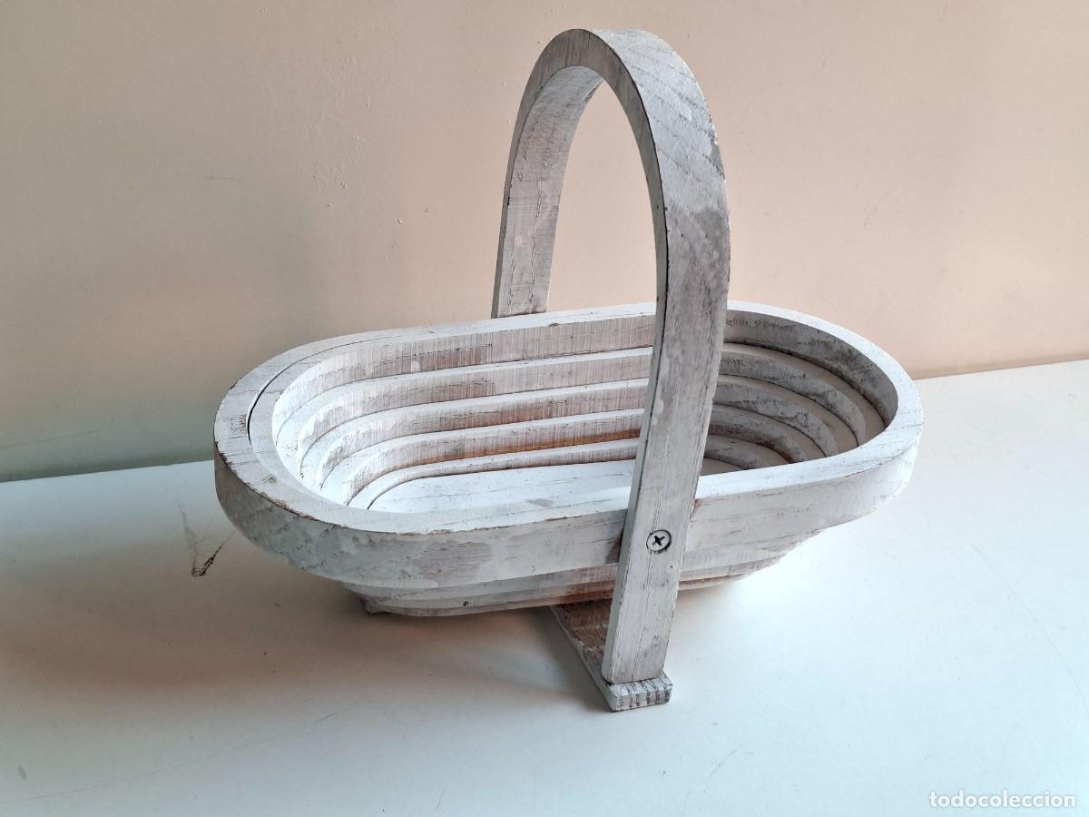 Vintage: CESTA PLEGABLE VINTAGE APROX. 30X12 CM - Foto 2