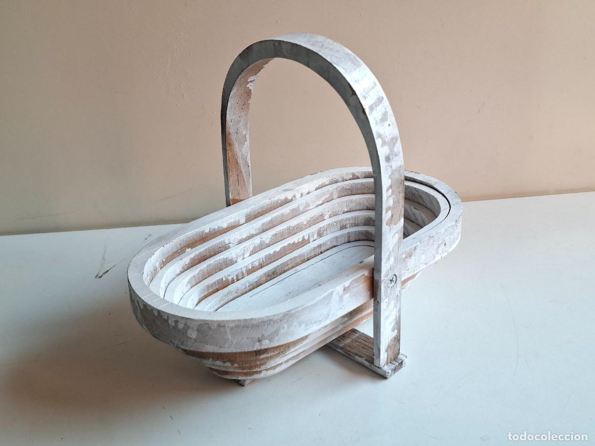 Vintage: CESTA PLEGABLE VINTAGE APROX. 30X12 CM - Foto 3