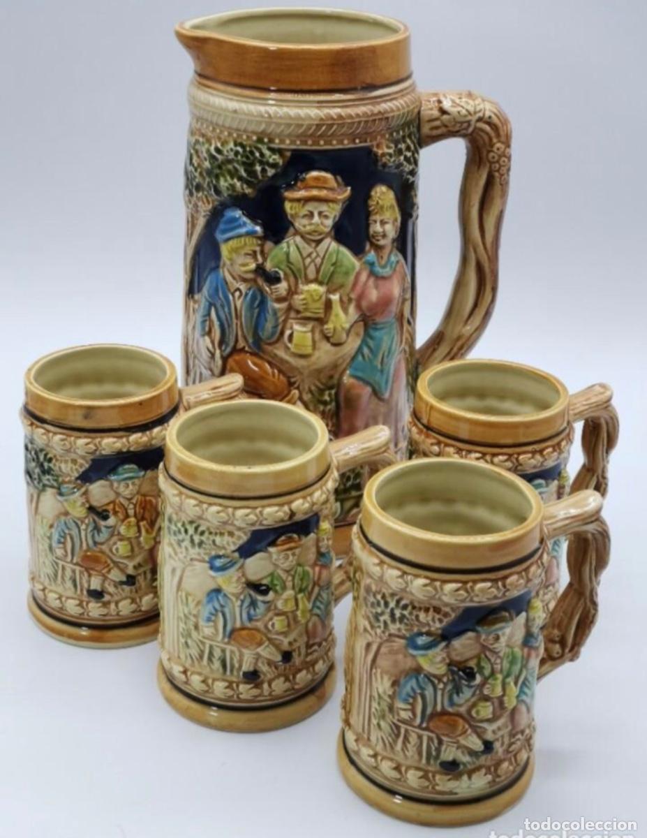 Vintage: CONJUNTO DE JARRAS DE CERVEZA - Foto 9