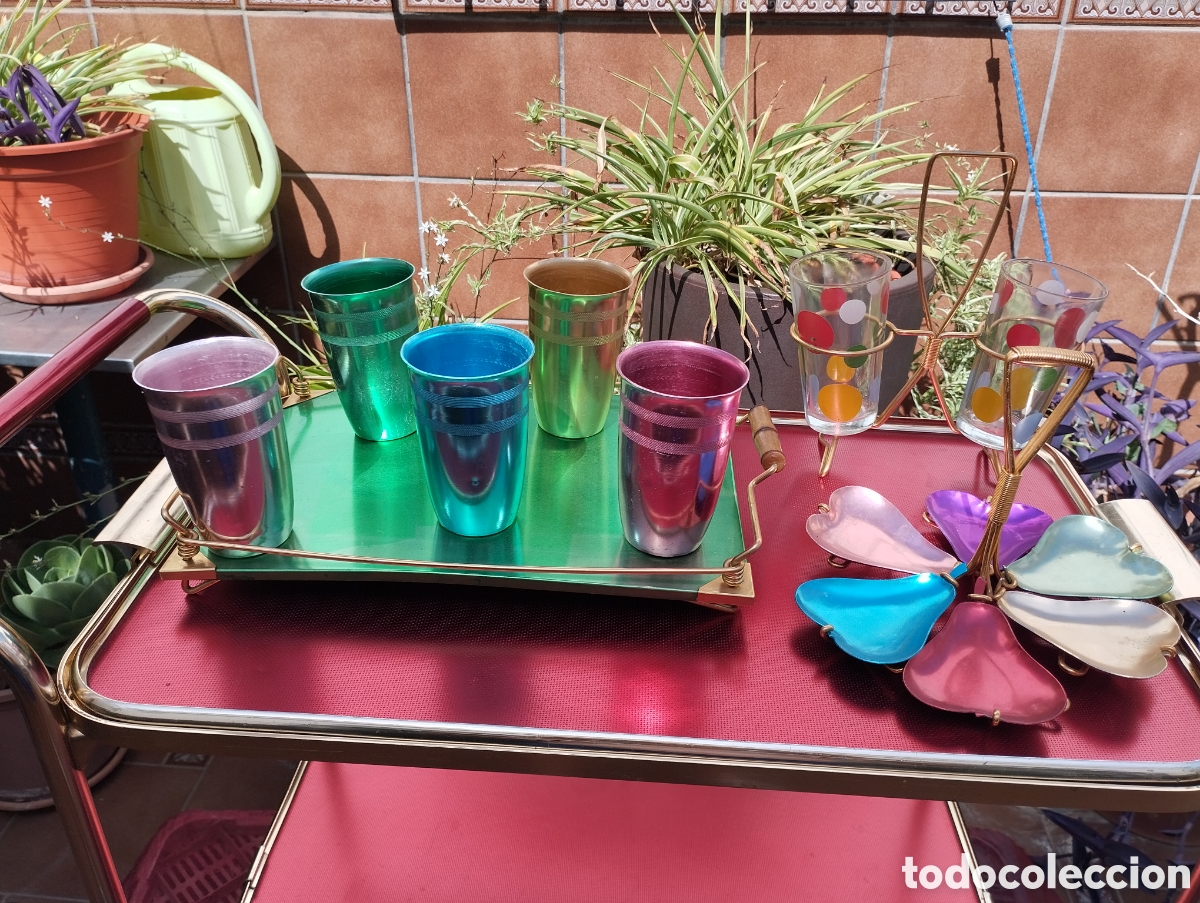 Vintage: CARRITO CAMARERA LUMIUM +COMPLEMENTOS ALUMINIO ANODIZADO - Foto 6