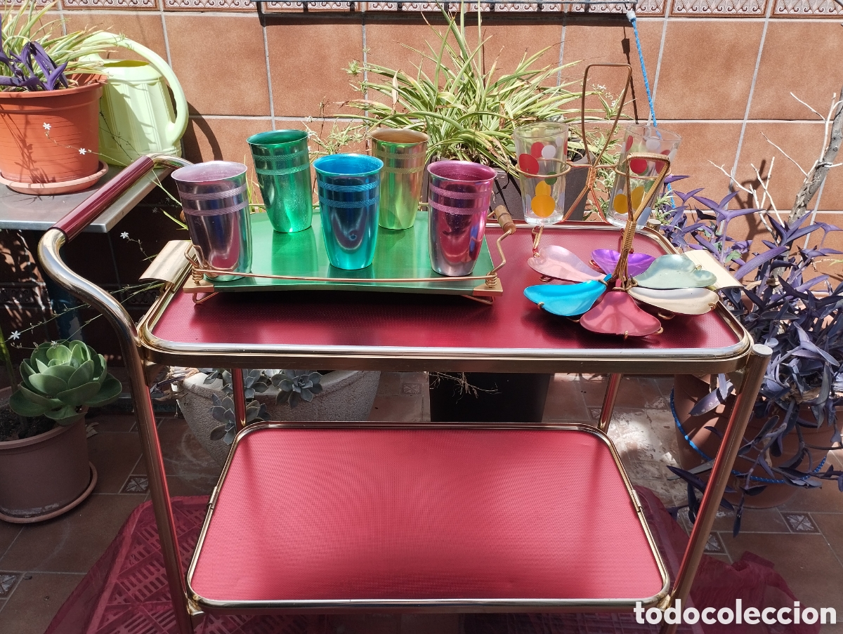 Vintage: CARRITO CAMARERA LUMIUM +COMPLEMENTOS ALUMINIO ANODIZADO