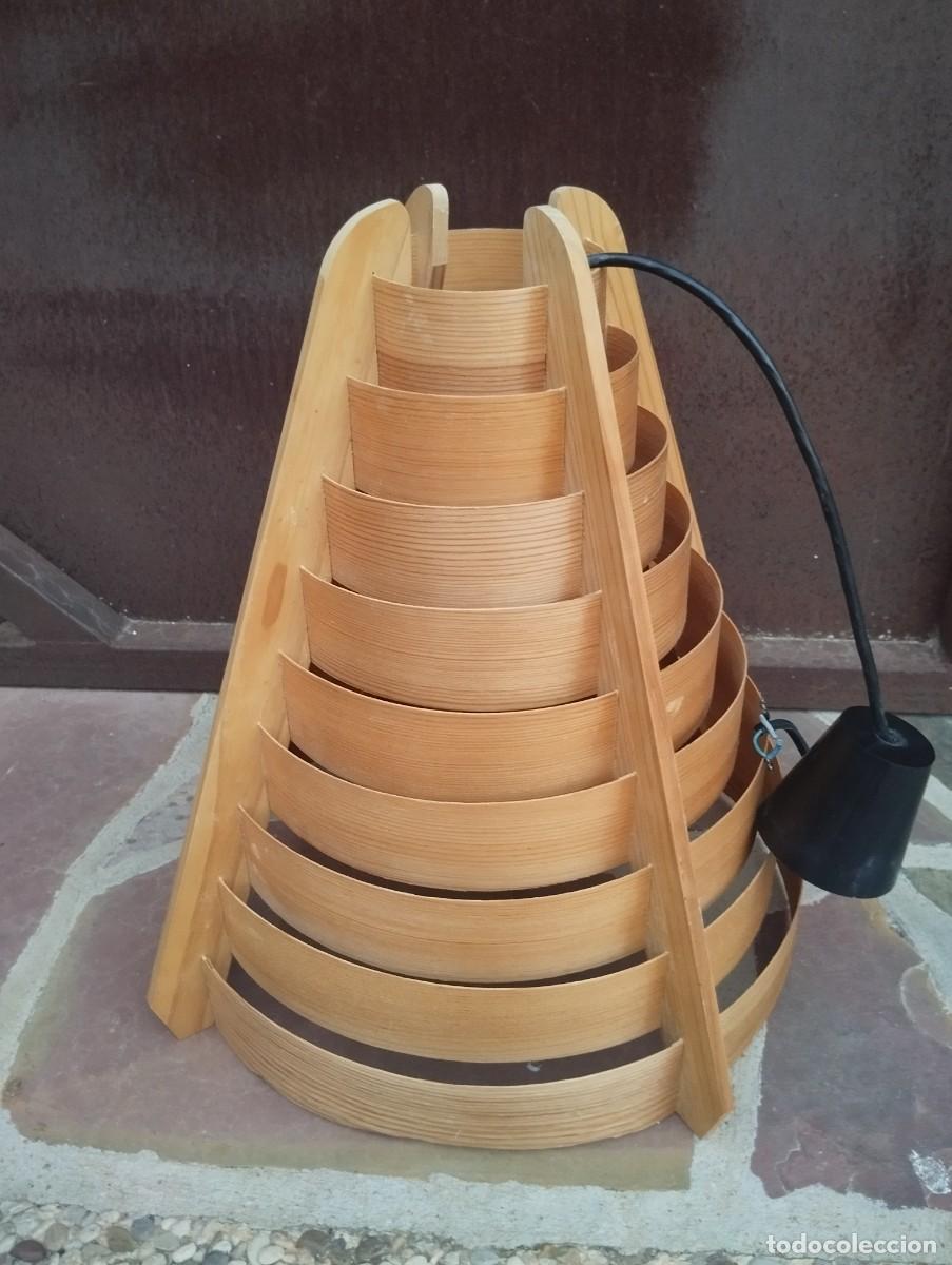 Vintage: Lampara vintage de madera - Foto 4
