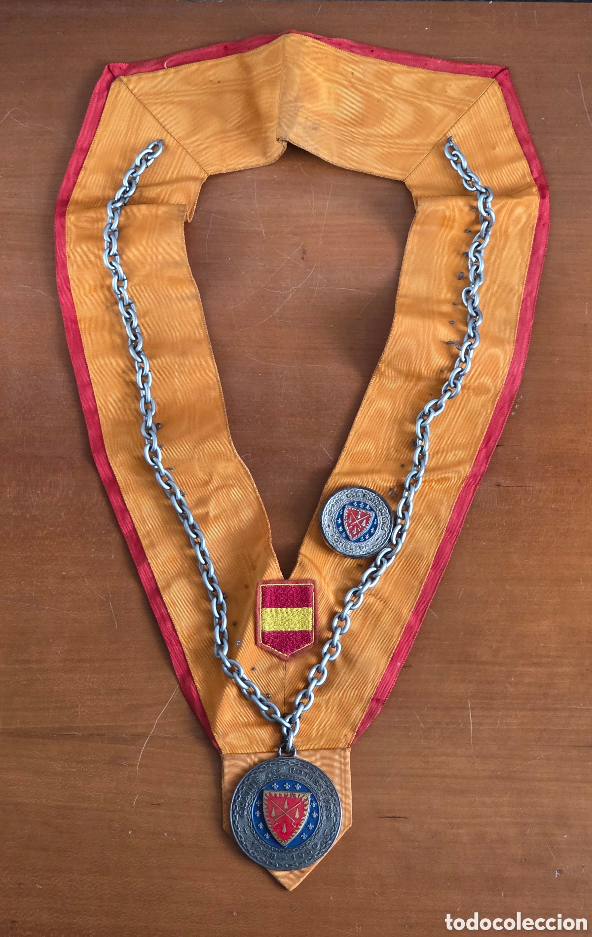 Vintage: Gran Collar &ldquo;Cha&icirc;ne des R&ocirc;tisseurs&rdquo; 1248-1950 con Medallas Banda Espa&ntilde;a Congreso Cocina Gastronom&iacute;a