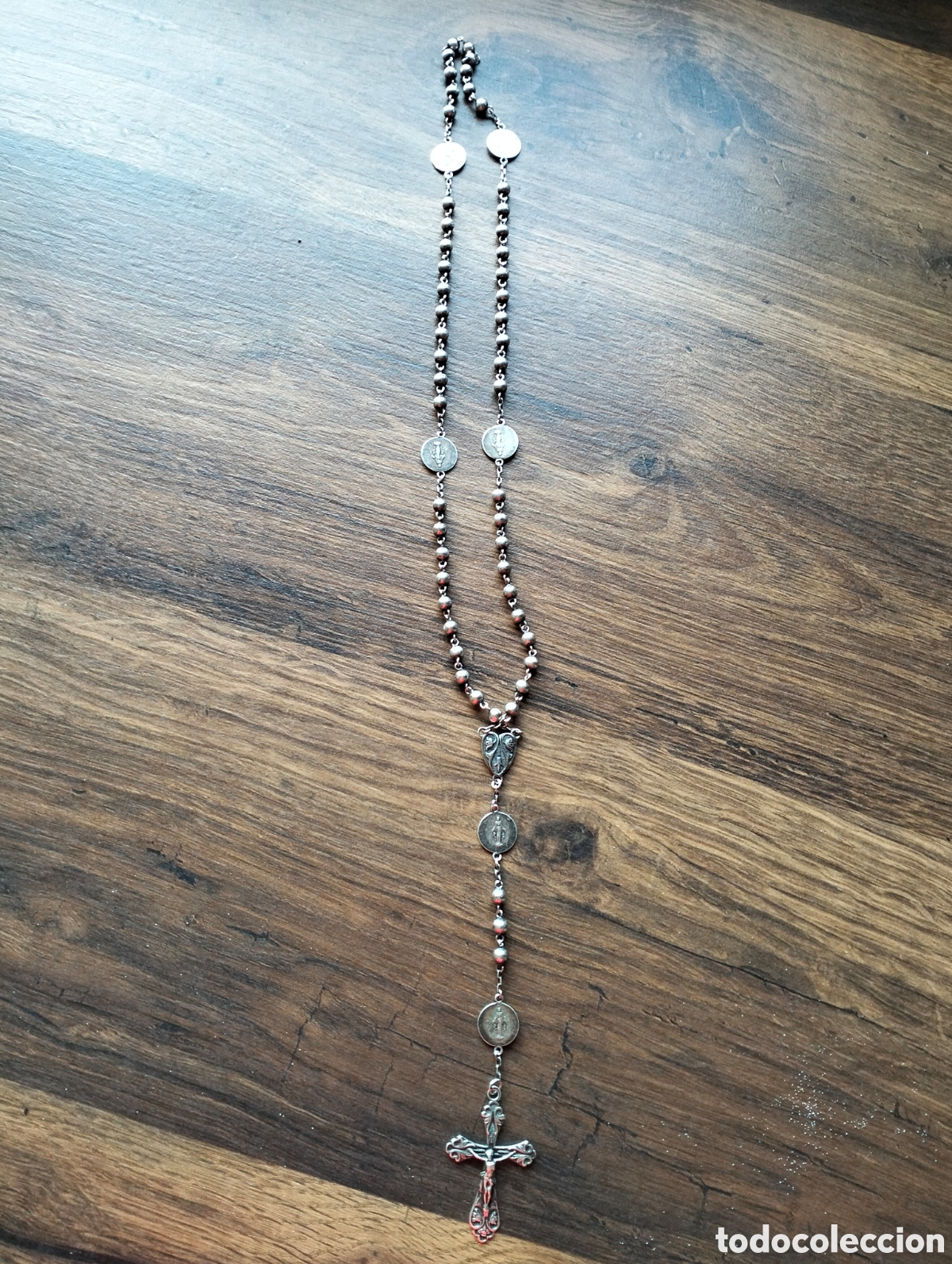 Vintage: Rosario Vintage Plateado con Medallas