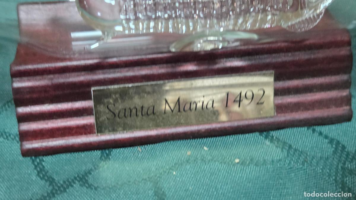Vintage: barco de cristal en botella - Foto 3