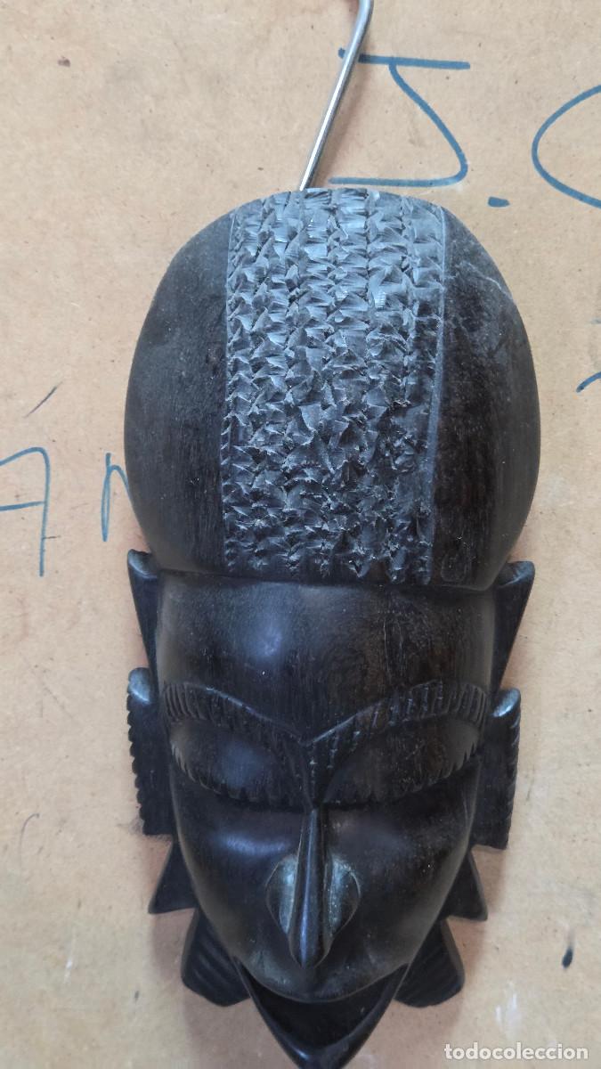 Vintage: mascara afrina de madera de ebano - Foto 2