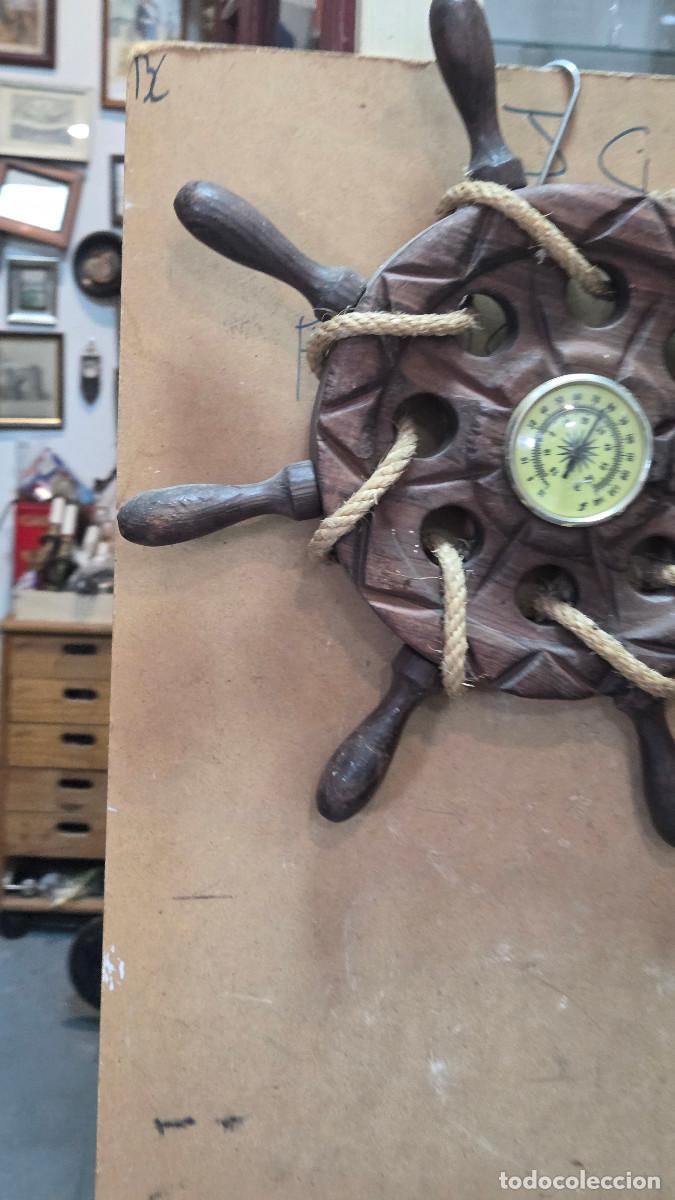 Vintage: timon barometro de madera - Foto 3
