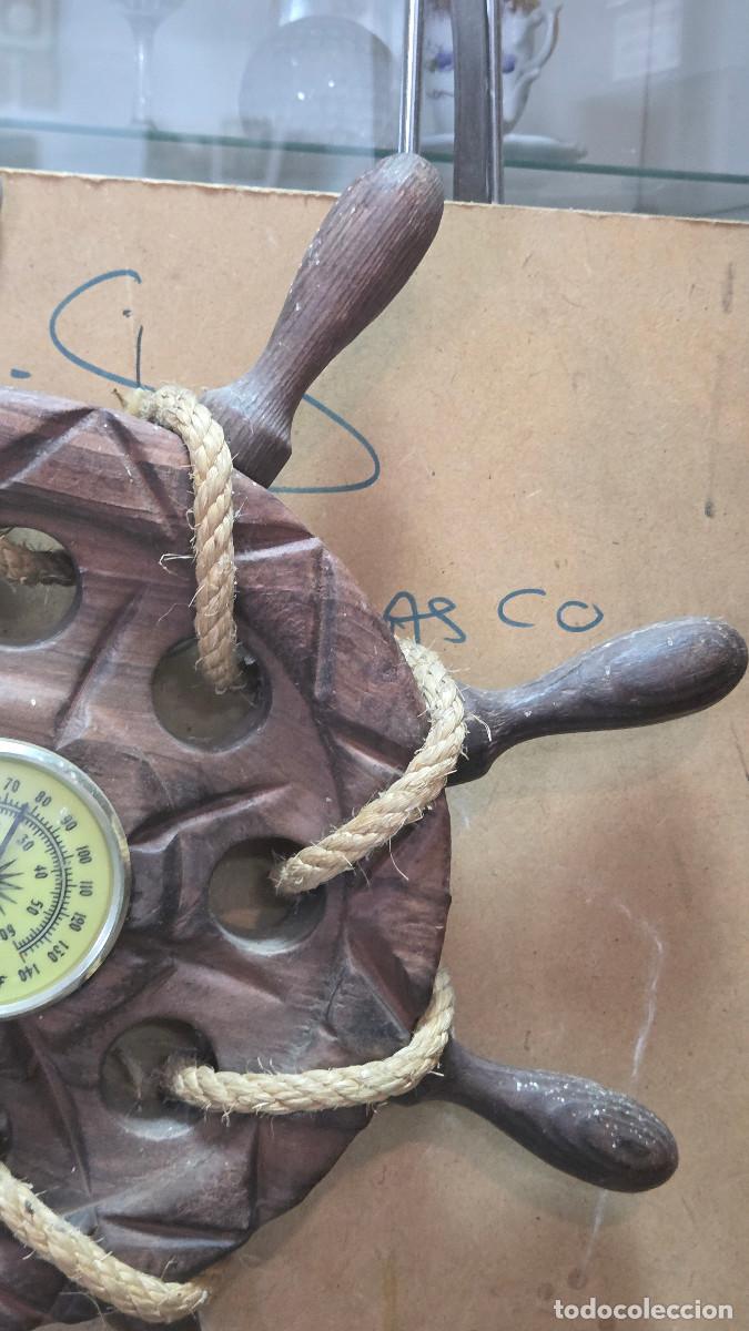 Vintage: timon barometro de madera - Foto 4