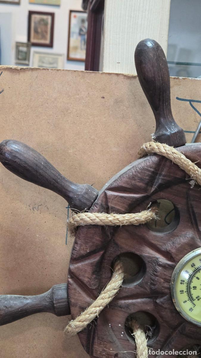 Vintage: timon barometro de madera - Foto 5