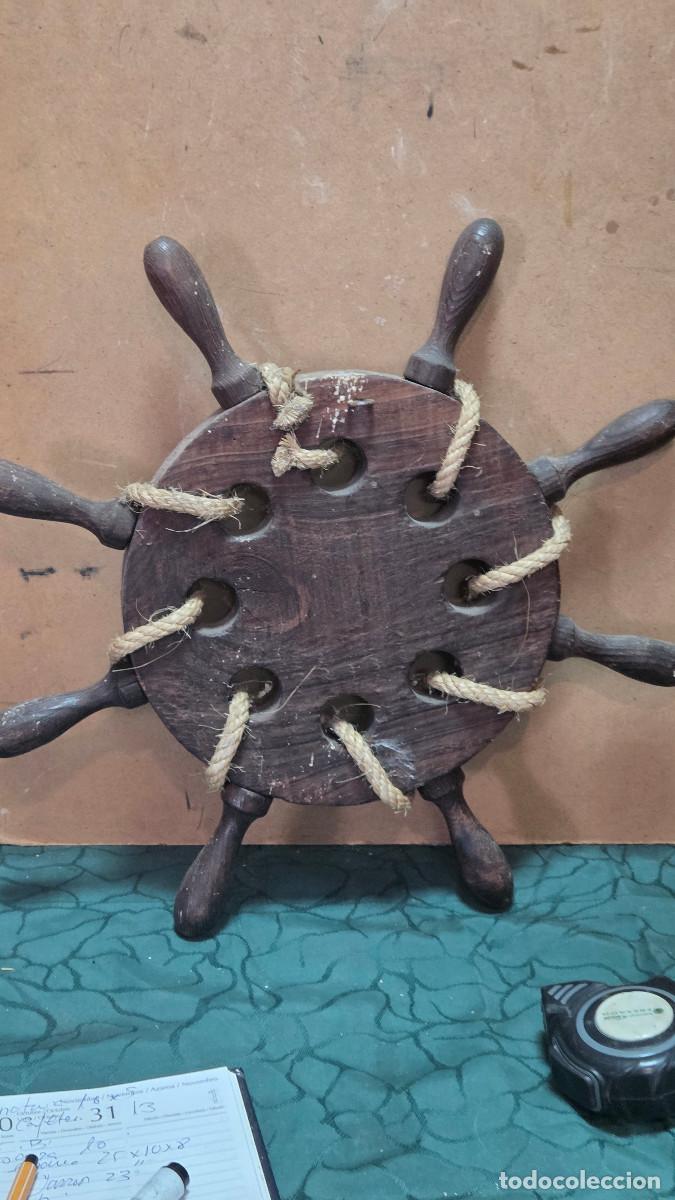 Vintage: timon barometro de madera - Foto 6