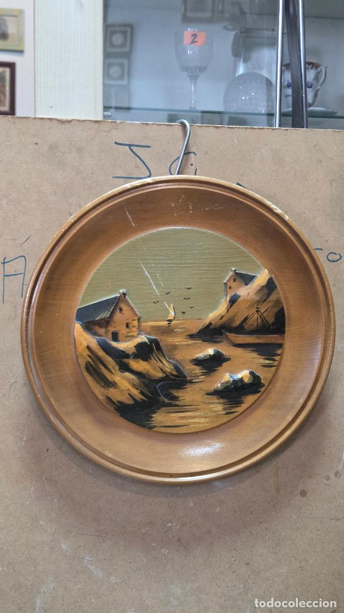 Vintage: plato de madera clara
