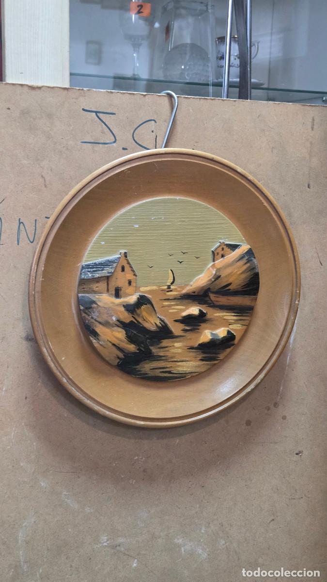 Vintage: plato de madera clara