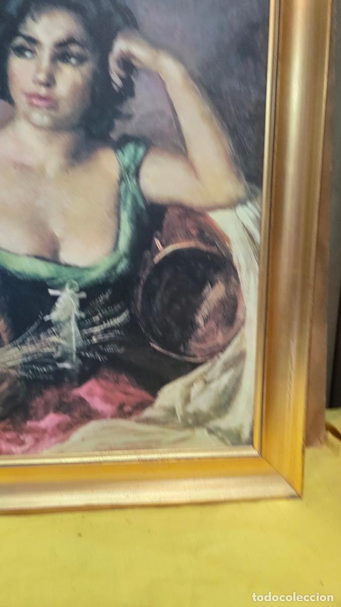 Vintage: cuadro con litografia mujer - Foto 2