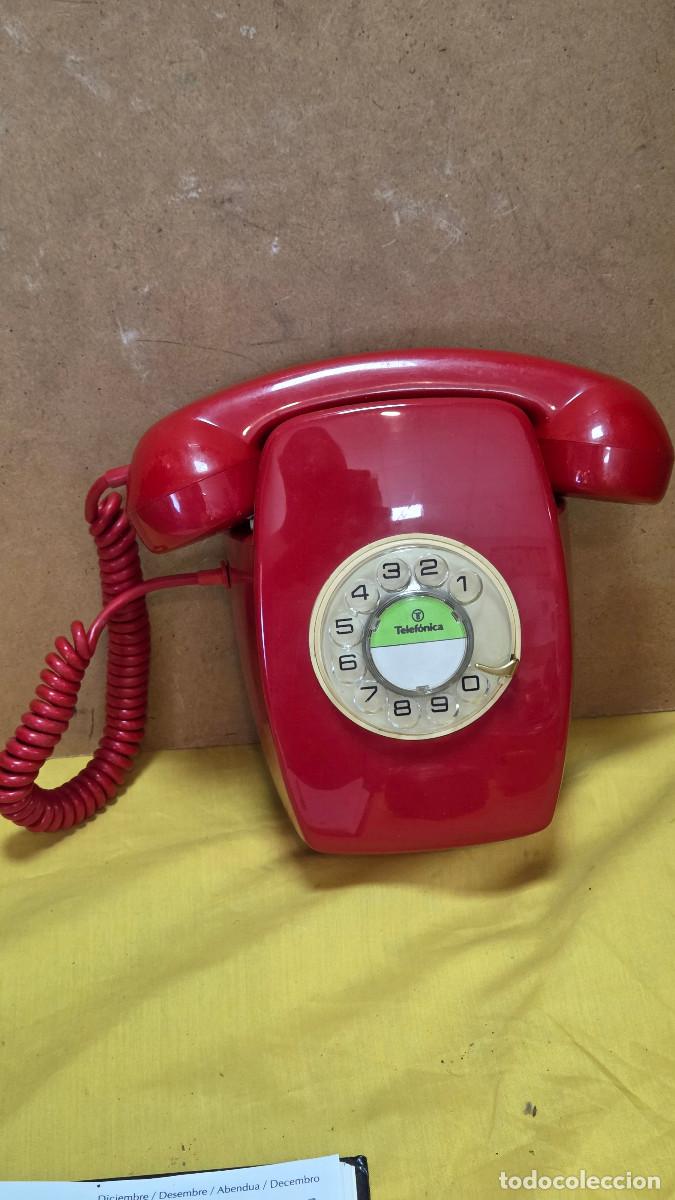 Vintage: telefono de gondola rojo vintage