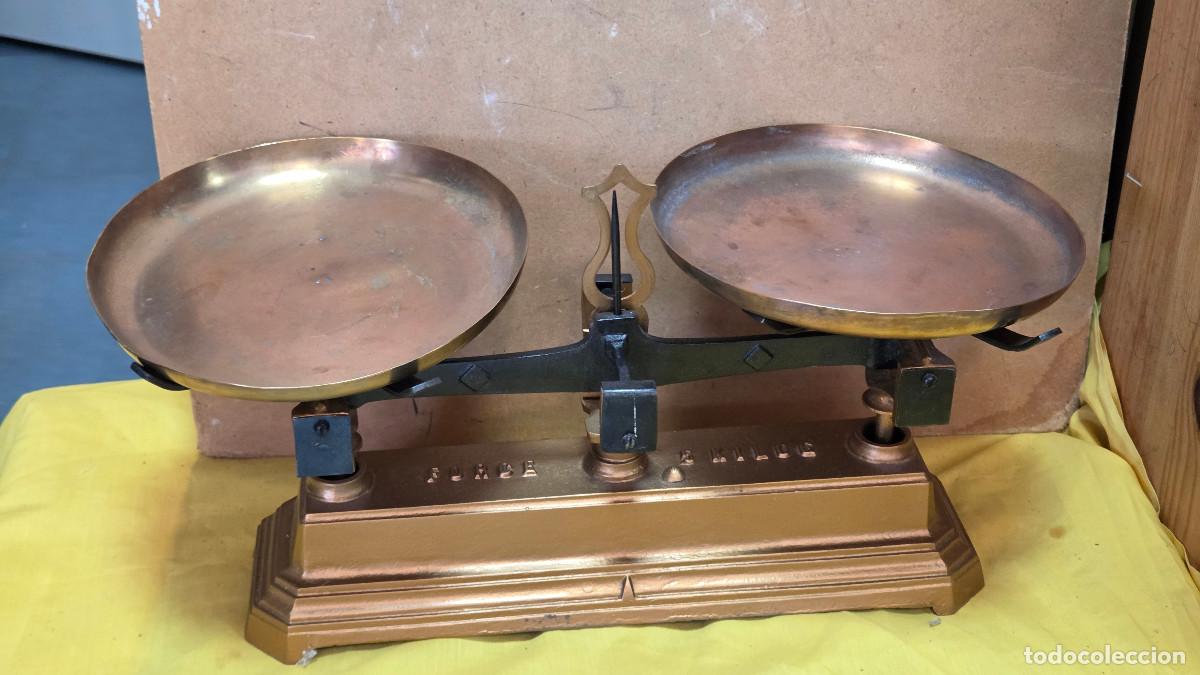 Vintage: balanza de 5 kilos hierro y metal
