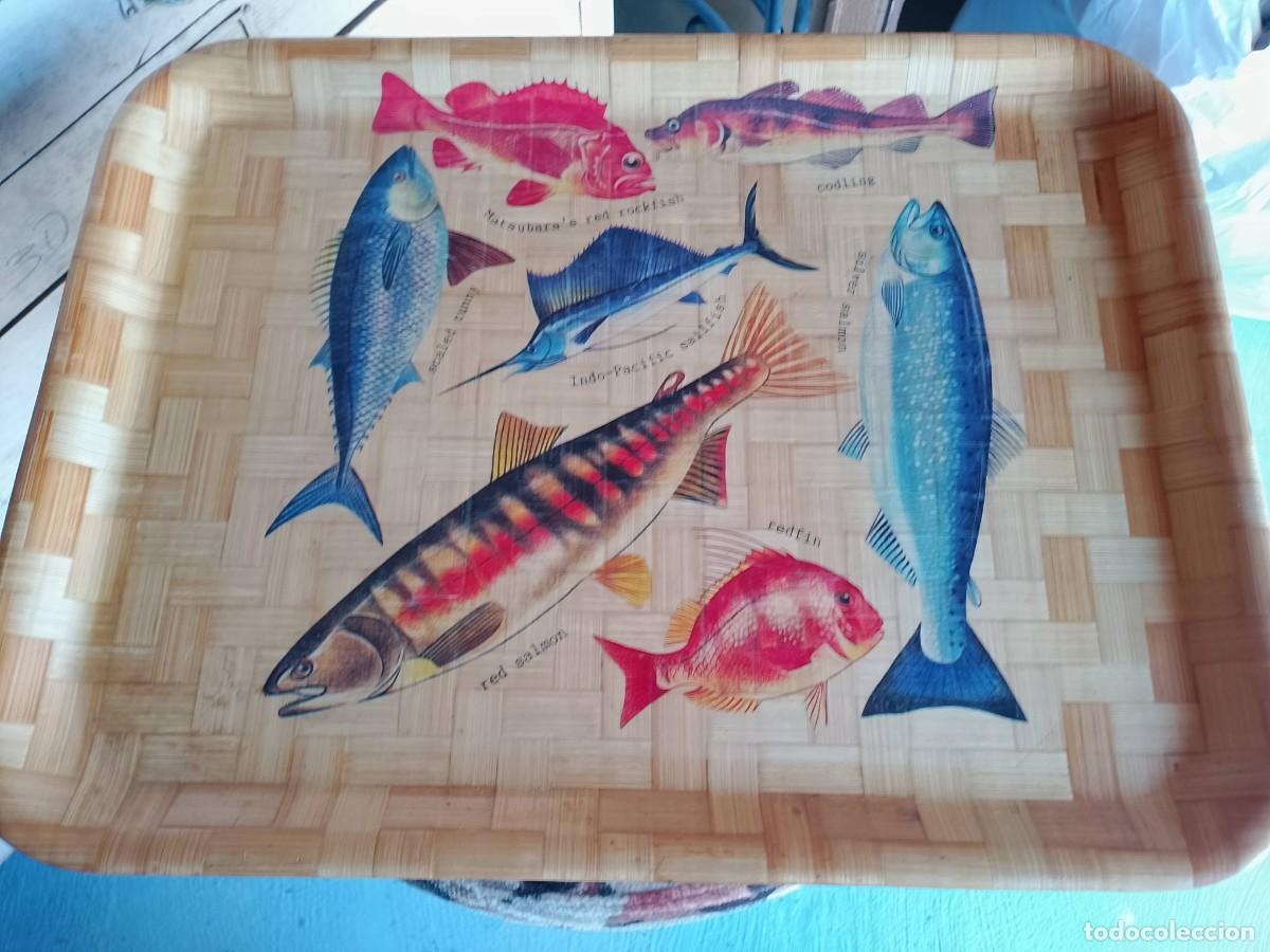 Vintage: Bandeja bamb&uacute; vintage dise&ntilde;o peces - Foto 2