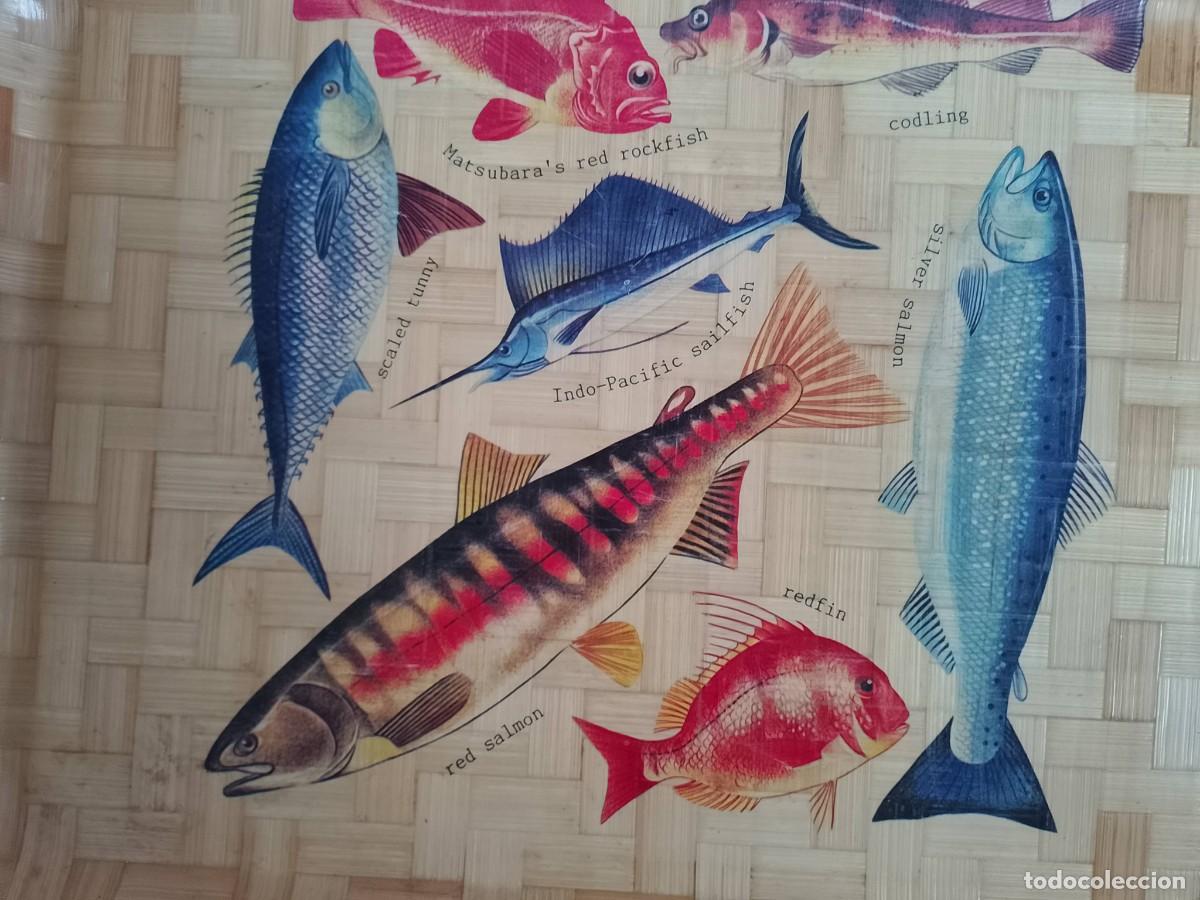 Vintage: Bandeja bamb&uacute; vintage dise&ntilde;o peces - Foto 3
