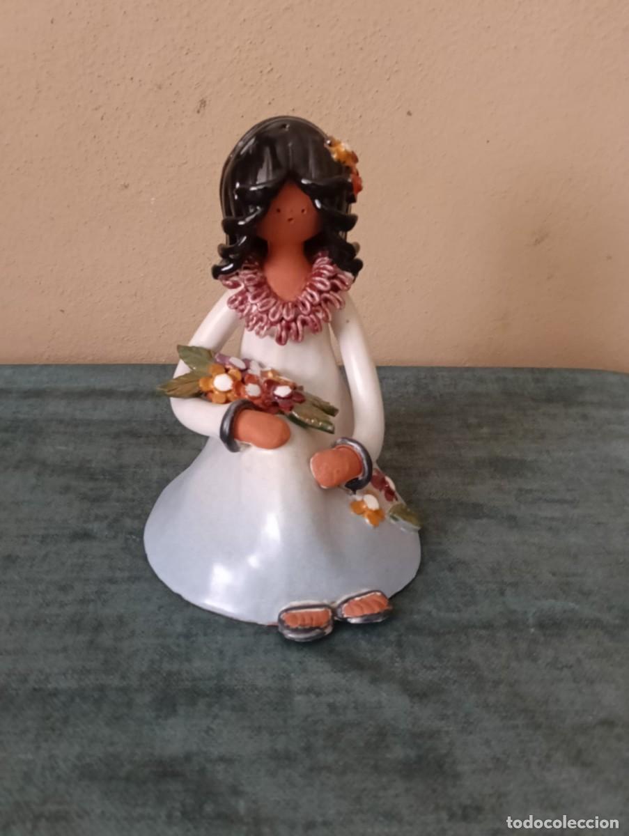 Vintage: NI&Ntilde;A CON FLORES DE TERRACOTA - Foto 9