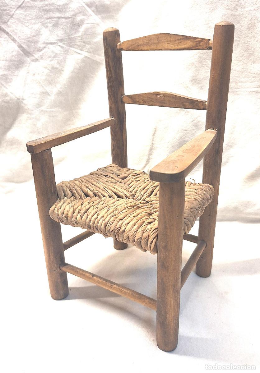 Vintage: Silla de Enea Muestra Artesano. Med. 27 cm