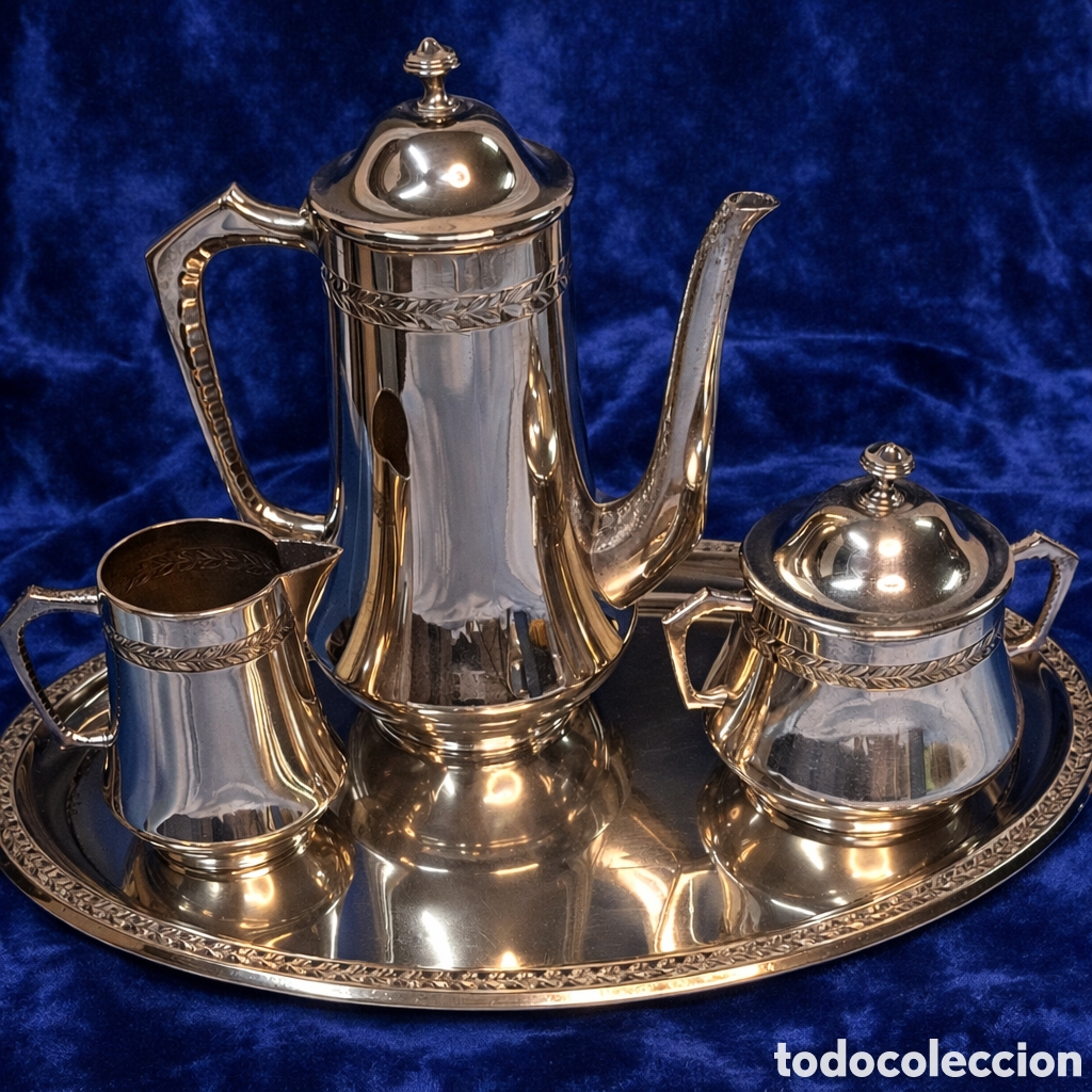 Vintage: Elegante juego de t&eacute; o caf&eacute; de mediados del siglo XX