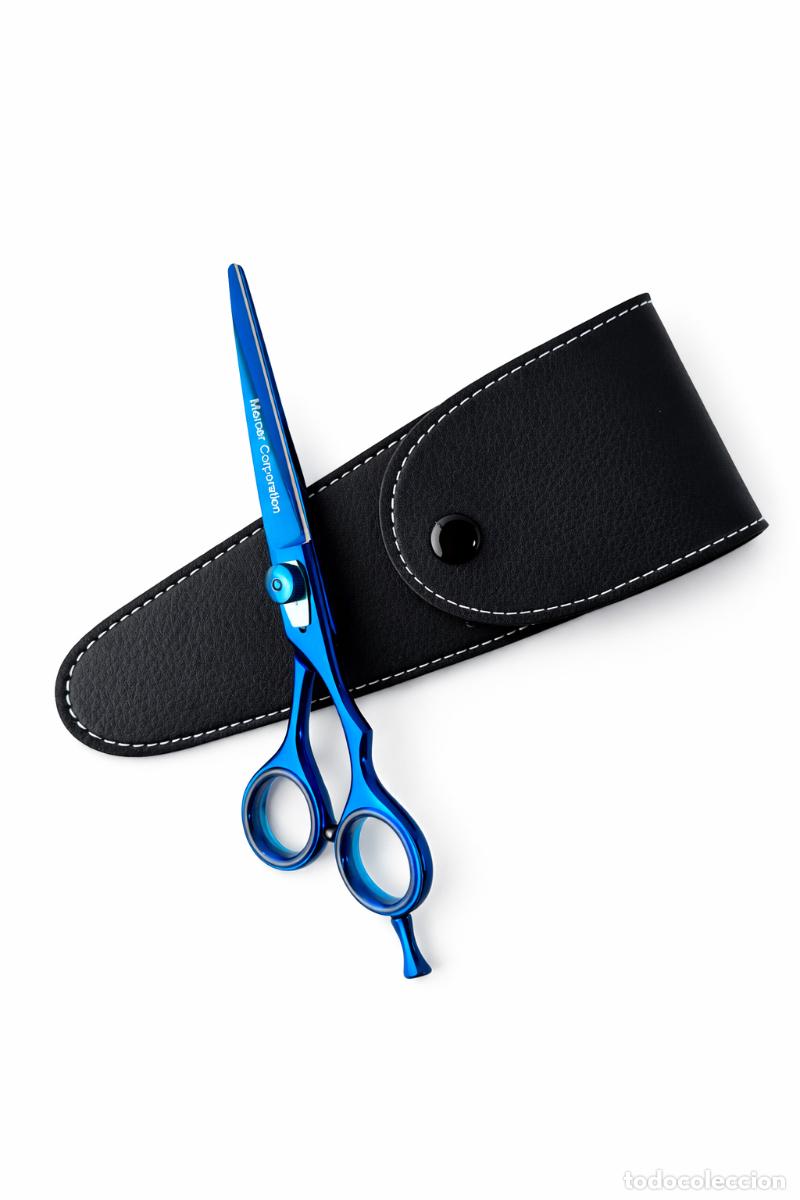Vintage: Tijeras Profesionales de Peluquer&iacute;a y Barber&iacute;a 14 cm Azules para Corte de Pelo de Precisi&oacute;n
