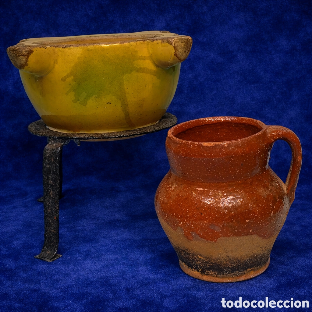 Vintage: Lote vintage cocina siglo XX anafe + mortero + jarra
