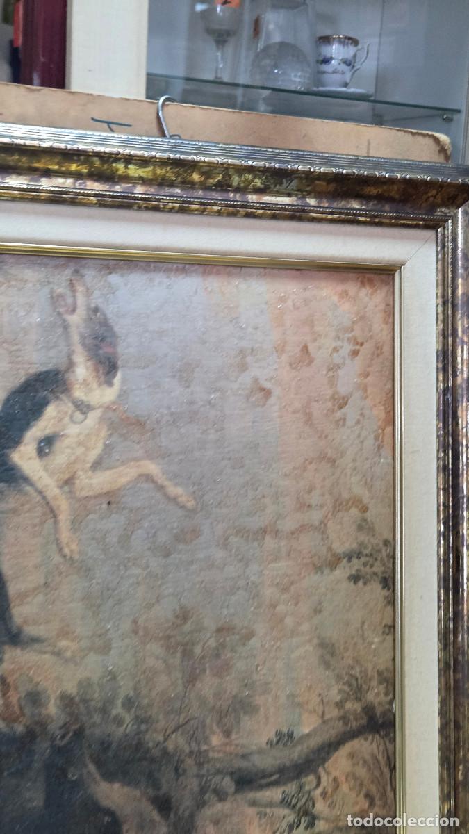 Vintage: cuadro con litografia cazador - Foto 8
