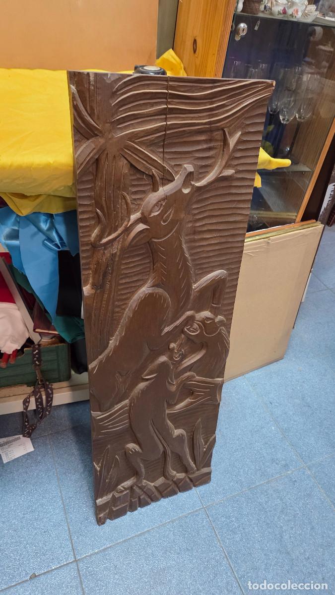 Vintage: talla de madera africano - Foto 1