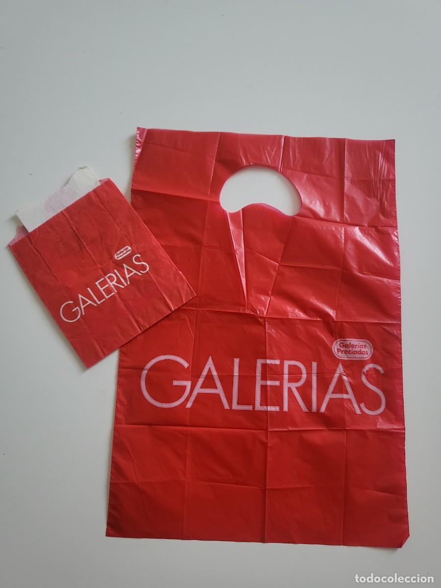 Vintage: Lote Bolsas Vintage Galer&iacute;as Preciados Originales &ndash; Bolsa Mediana + Bolsa Peque&ntilde;a &ndash; A&ntilde;os 80/90