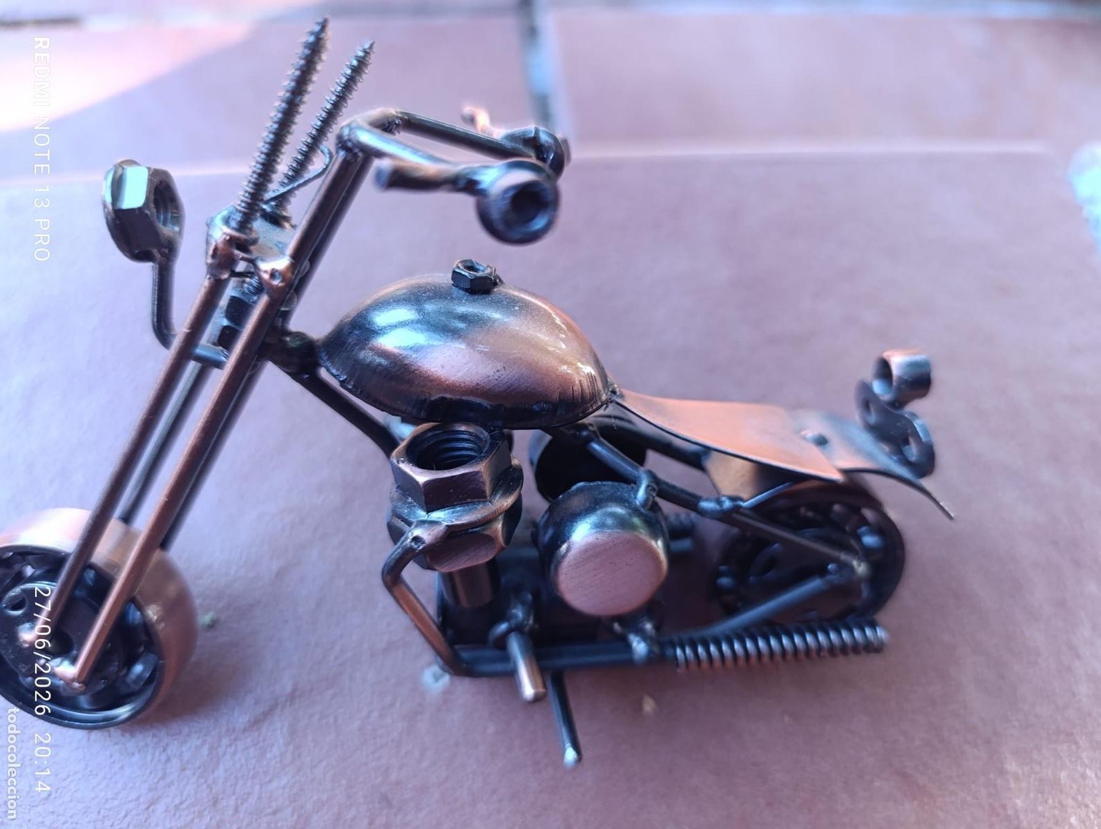 Vintage: MOTO ESTATICA TIPO CHOPER. - Foto 2