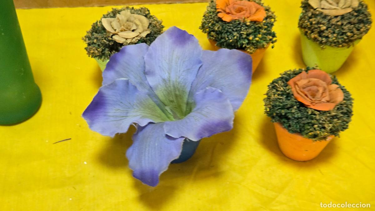Vintage: 5 peque&ntilde;as macetas con flores secas - Foto 5